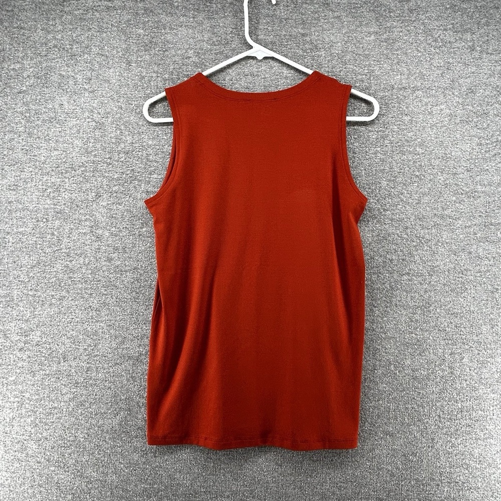Eileen Fisher Scoop Neck Tank Women Size XS Orange Sleeveless Stretch - Picture 2 of 8